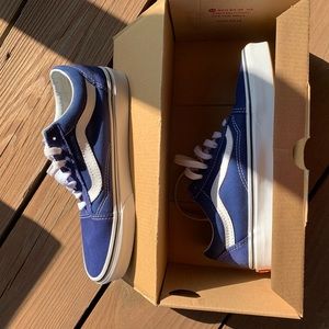 Blue low top Vans